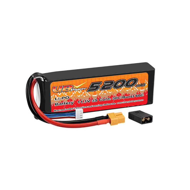 VBpower 3S 11,1 В 5200 мА·ч LiPO Аккумулятор с разъемом XT90 и адаптером