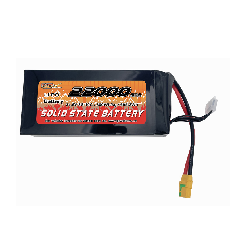 VBpower 22000mAh 31.6V 10C 8S Твердотельный аккумулятор для дронов Высокоэнергетический Li-Po аккумулятор с высокой токоотдачей Для БПЛА, eVTOL, AGV-роботов