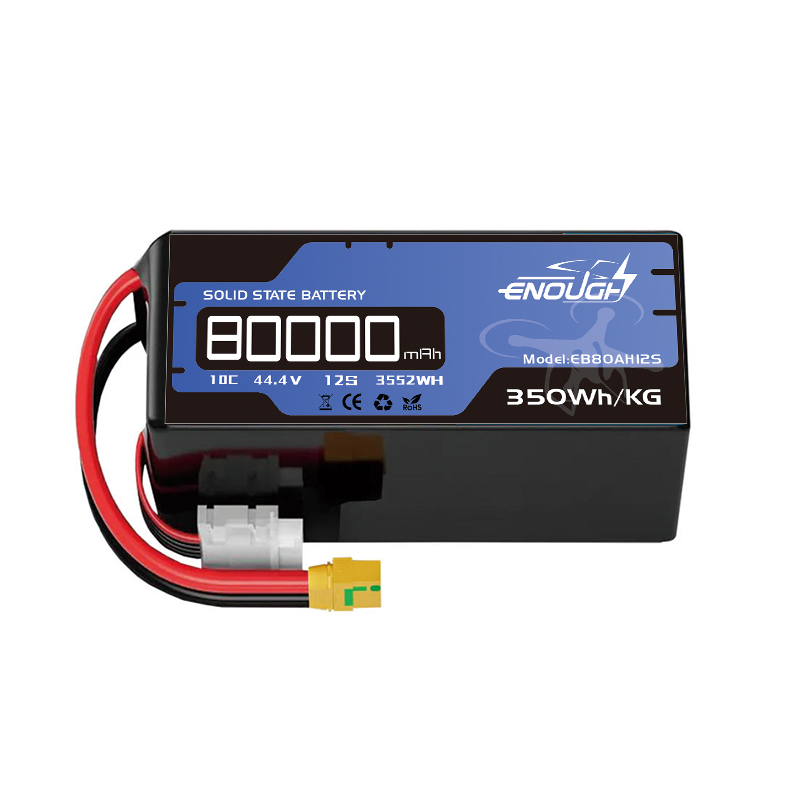 VBpower 12S полутвердотельный аккумулятор LiPo 44,4 В 10С 80000 мА·ч мягкий корпус для дронов БПЛА FPV RC‑моделей