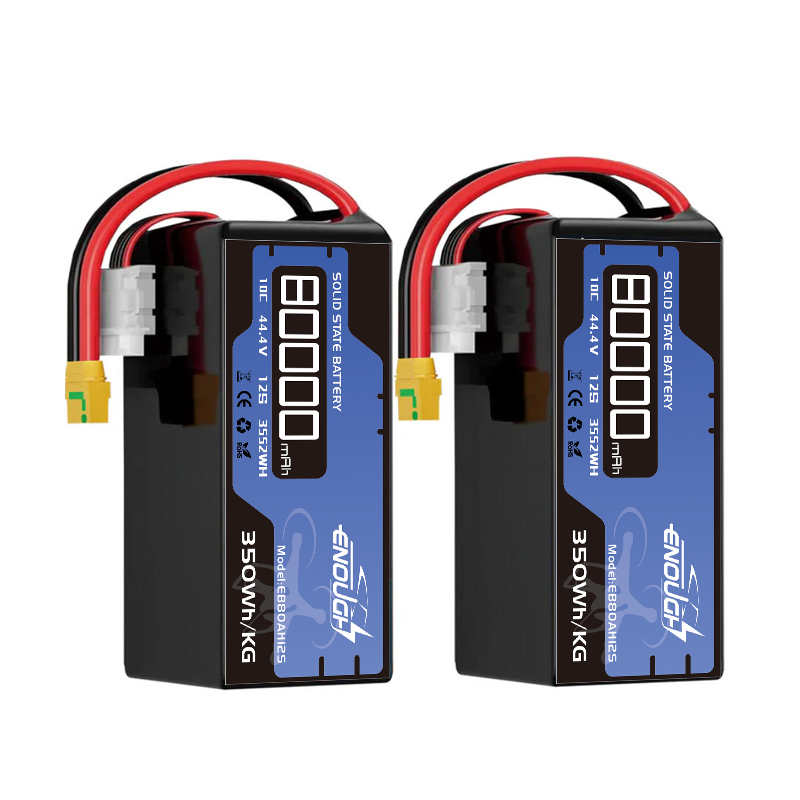 VBpower 12S полутвердотельный аккумулятор LiPo 44,4 В 10С 80000 мА·ч мягкий корпус для дронов БПЛА FPV RC‑моделей
