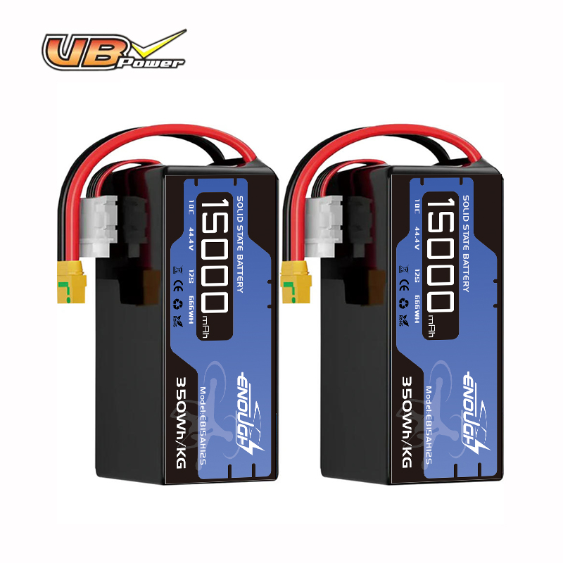 VBpower Аккумулятор LiPO 12S 44.4 В 15000 мАч 10C Мягкий корпус для дронов, БПЛА, FPV, машин, грузовиков, танков RC Полутвердотельный аккумулятор