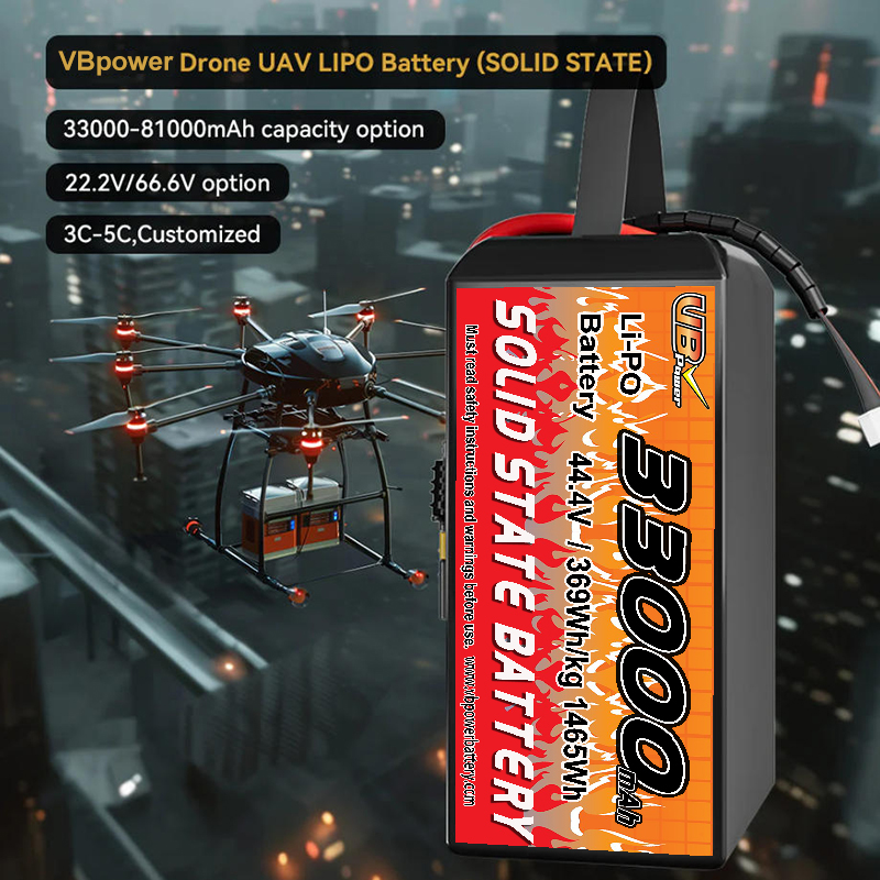 VBpower 44.4В 33А·ч 3C высокоэнергетическая твердотельная батарея для дронов, мультироторных VTOL-аппаратов и картографирования