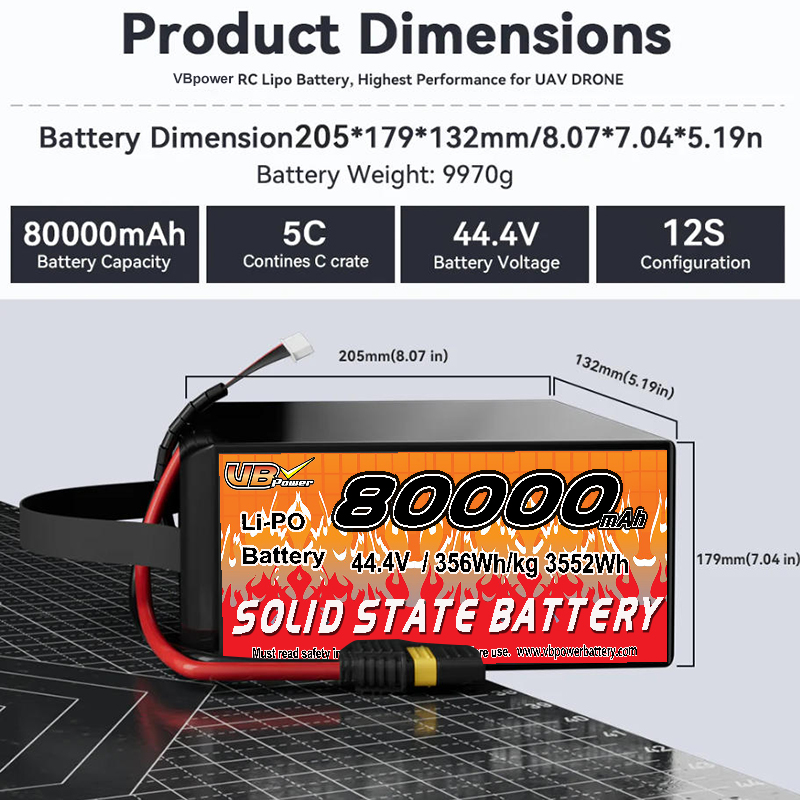 VBpower 44.4В 80000мАч твердотельный аккумулятор