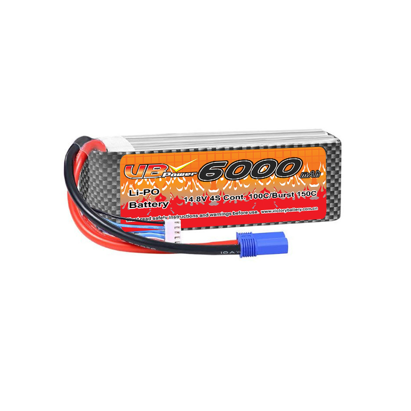 VBpower LiPO аккумулятор 4S 14.8В 6000мА·ч 100C с разъёмом EC5