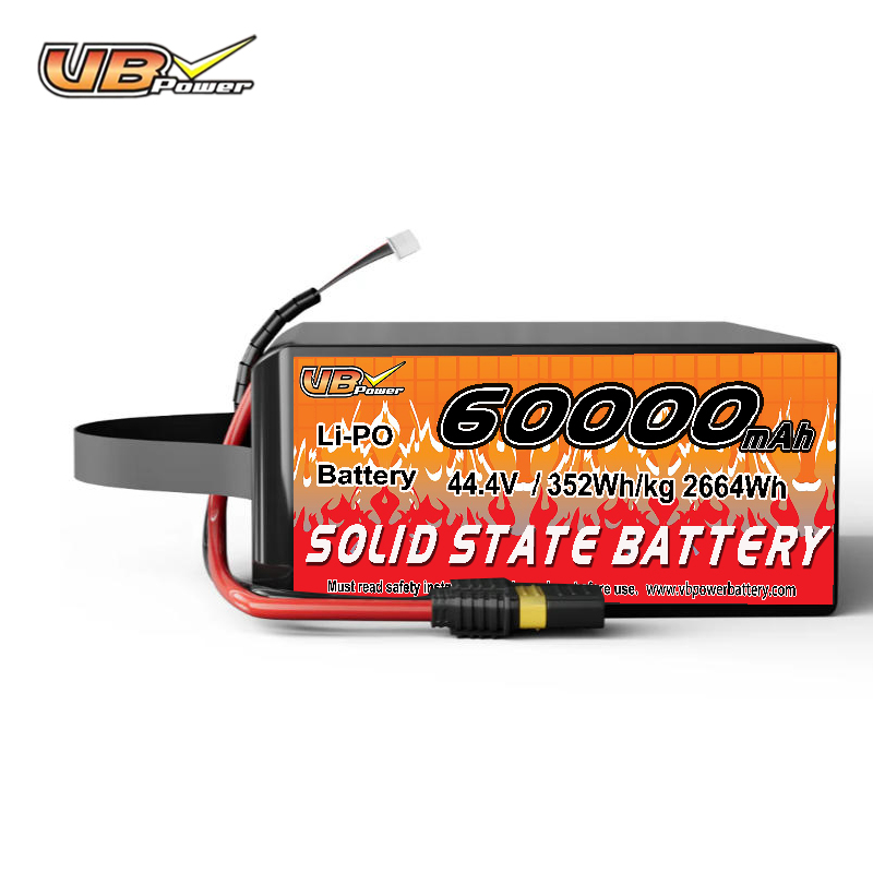 VBpower 60000 мА·ч 44,4 В 12S Высокоэнергетическая твердотельная аккумуляторная батарея для дронов, мультироторов, VTOL и картографирования