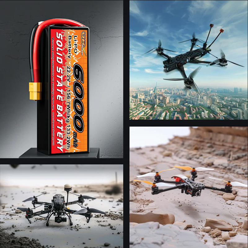 VBpower Аккумулятор LiPO 6000 мАч 22,2 В 6S 80C для FPV дрона