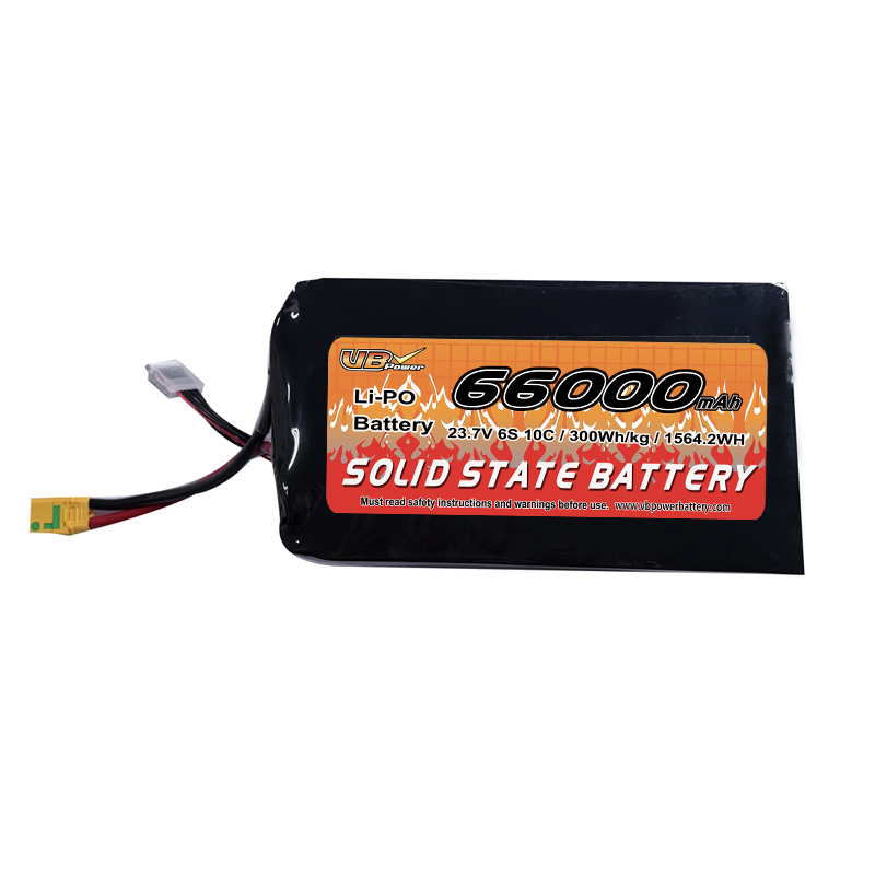 VBpower 66000mAh 23.7V 6S 10C Твердотельный аккумулятор для дронов. Высокоскоростной Липо-аккумулятор с высокой плотностью энергии для дронов, БПЛА, eVTol, AGV-роботов.