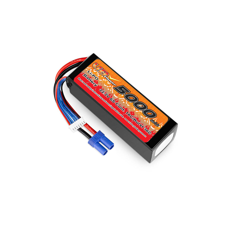 VBpower 6S 22.2В 5000мАч литий-полимерный аккумулятор в мягком корпусе с разъёмом EC5