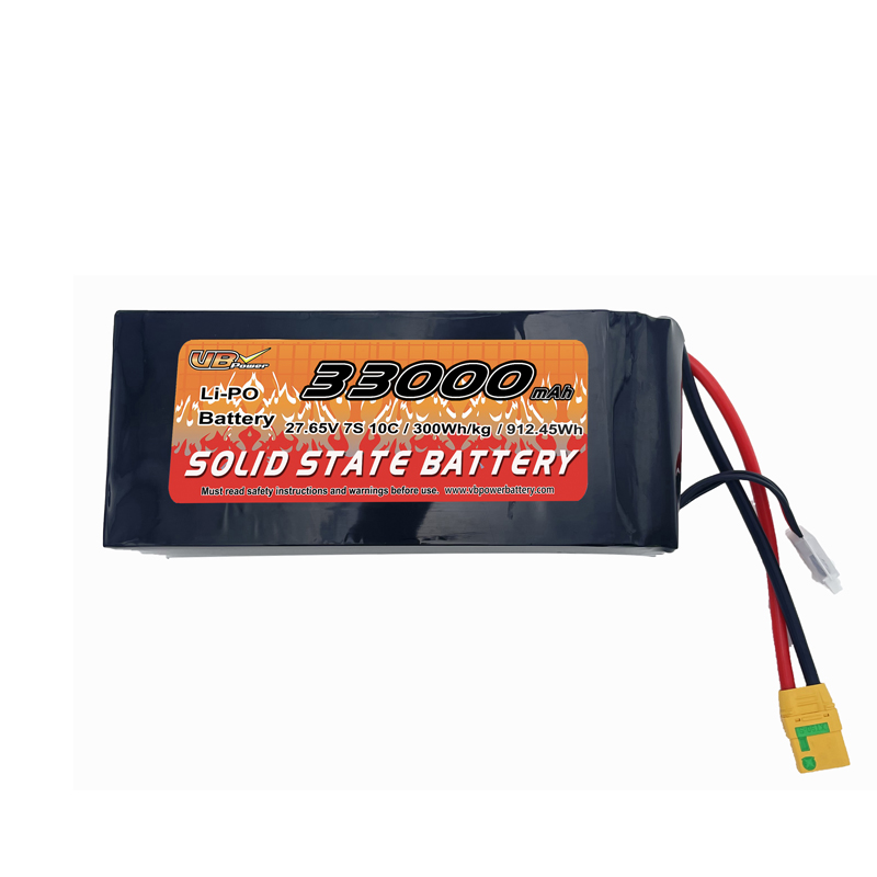 VBpower Аккумулятор для БПЛА 33000mAh 27.65V 7S 10C Твердотельный Li-Po аккумулятор повышенной энергоплотности Для беспилотных систем, eVTOL и AGV-роботов