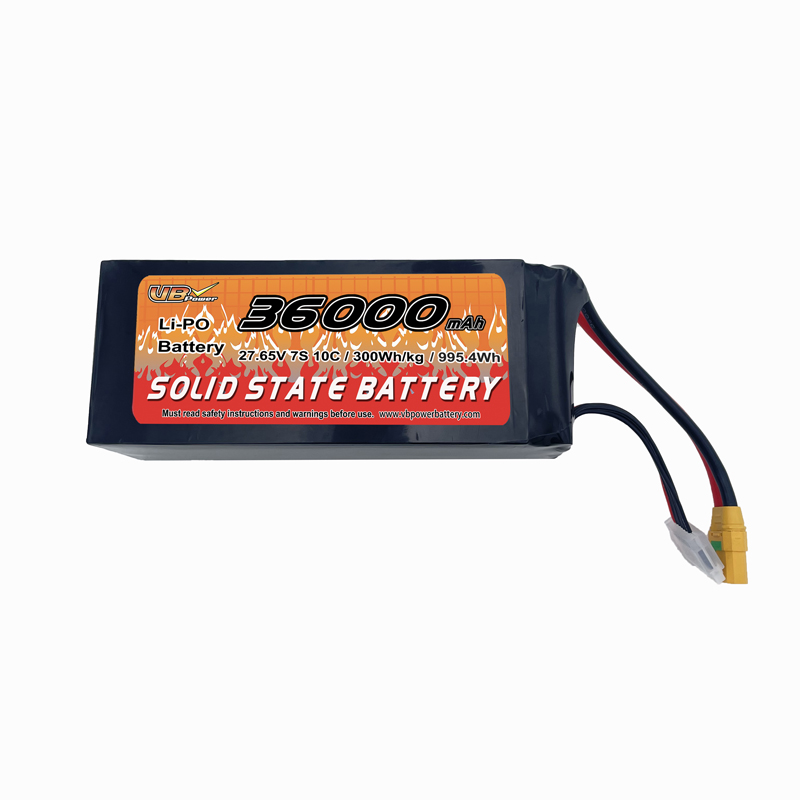 VBpower Высокоэнергетическая твердотельная батарея 7S 36000mAh 27.65V Литий-полимерный твердотельный аккумулятор для дронов БПЛА, AGV-роботов и eVTol.