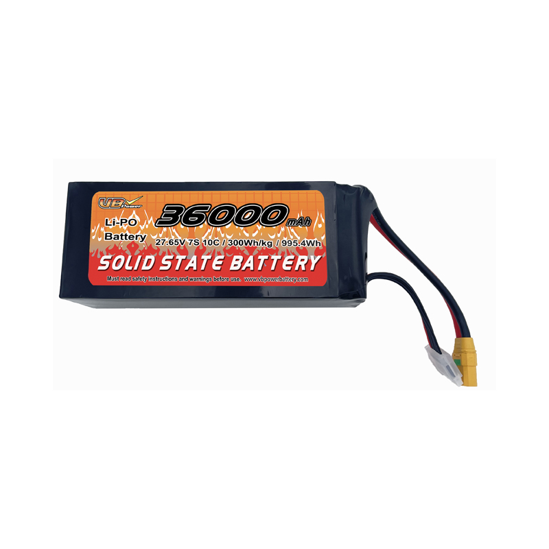 VBpower Аккумулятор для БПЛА 36000mAh 27.65V 7S 10C Высокоемкостный твердотельный Li-Po аккумулятор С повышенной энергоплотностью и токоотдачей Для дронов, eVTOL и AGV-роботов