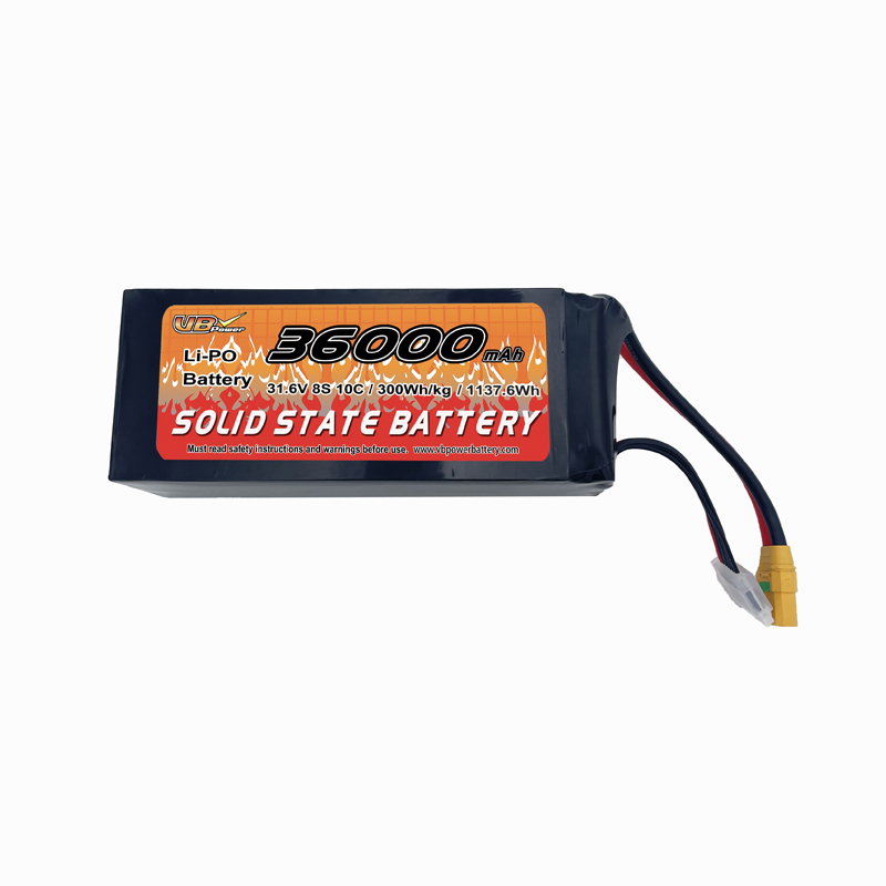 VBpower Высокоэнергетическая твердотельная батарея 8S 36000mAh 31.6V Литий-полимерный твердотельный аккумулятор для дронов БПЛА, AGV-роботов и eVTol.