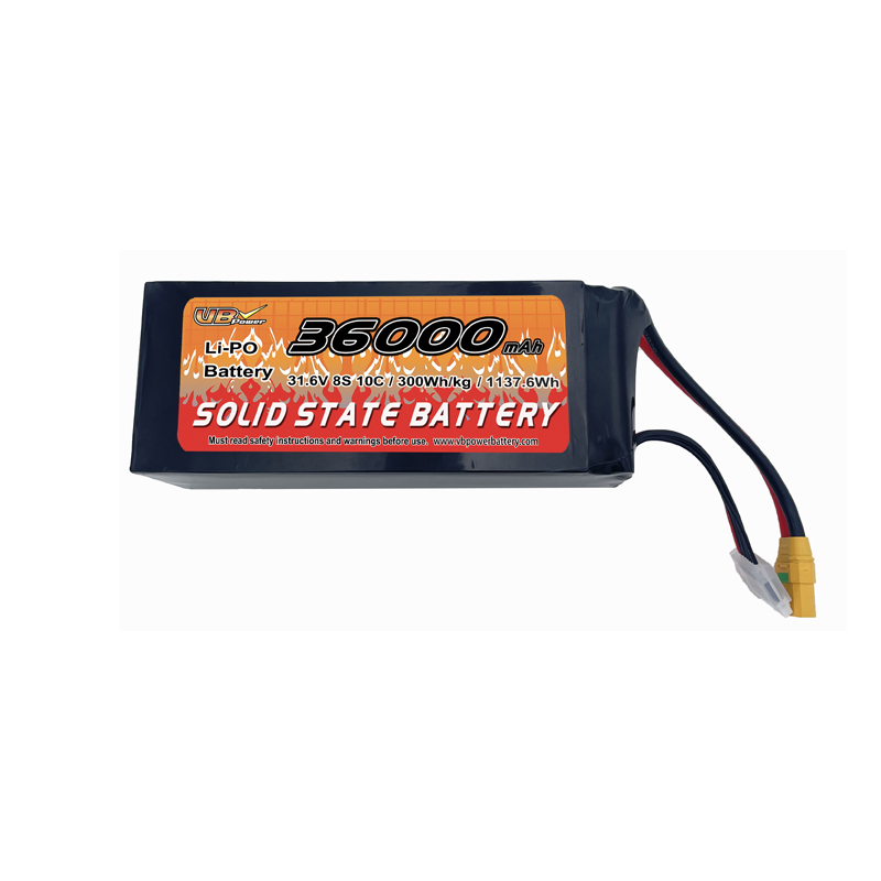 VBpower Аккумулятор для БПЛА 36000mAh 31.6V 8S 10C Твердотельный Li-Po аккумулятор с высокой энергоплотностью Для профессиональных дронов, eVTOL и AGV-роботов