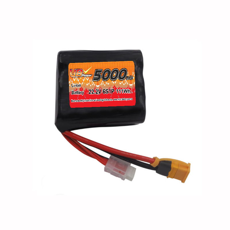 VBpower Аккумуляторная батарея 6S1P 21700 22.2В 5000мАч Li-ion для FPV дронов и БПЛА с коннектором AMASS XT60H-F