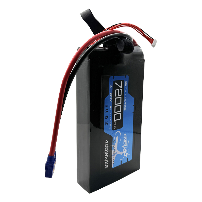 VBpower  Аккумулятор 6S LiPo 22,2 В, 72000 мА·ч, 5C, полу-твердотельный пакетный аккумулятор для сельскохозяйственных опрыскивающих дронов, инспекционных БПЛА, дронов охранного патрулирования, твердотельный аккумулятор