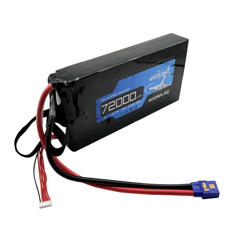 VBpower  Аккумулятор 6S LiPo 22,2 В, 72000 мА·ч, 5C, полу-твердотельный пакетный аккумулятор для сельскохозяйственных опрыскивающих дронов, инспекционных БПЛА, дронов охранного патрулирования, твердотельный аккумулятор