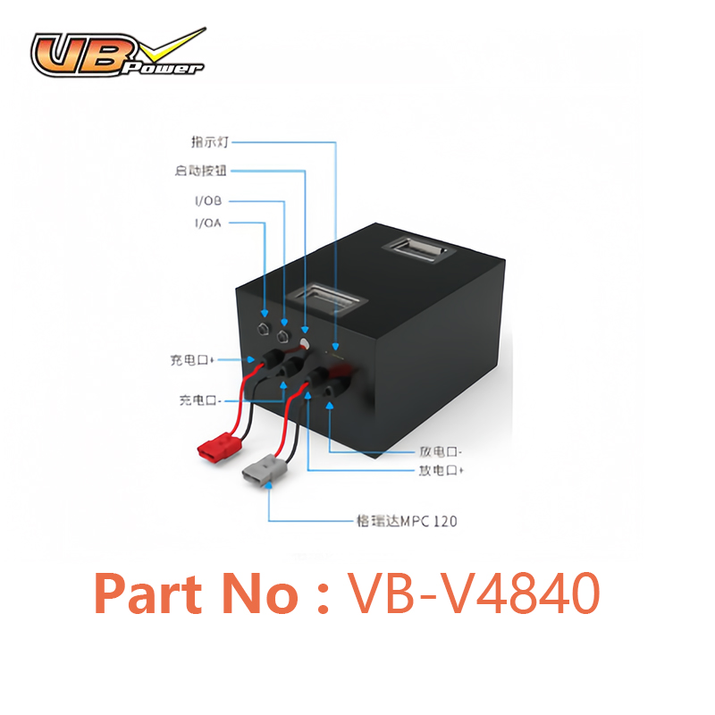 VBpower 51.2V 40Ah Литий-железо-фосфатный аккумулятор для AGV роботов