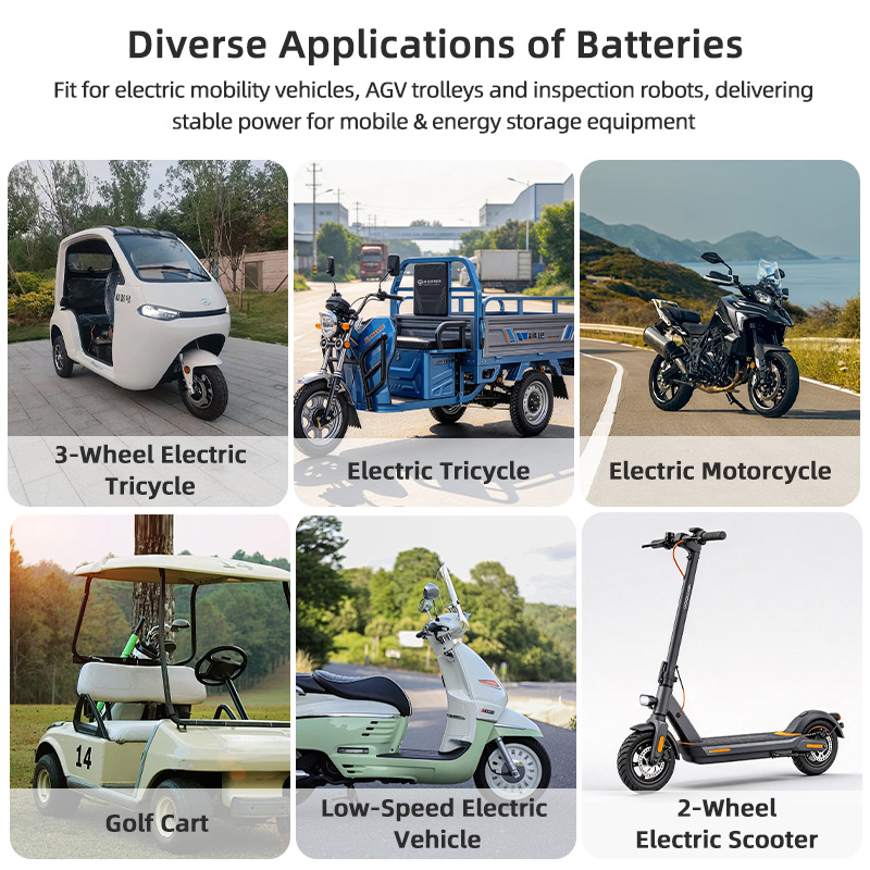 VBpower литиево‑железо‑фосфатная аккумуляторная батарея для двухколесных электромотоциклов 48В 60В 72В 30А·ч 50А·ч 70А·ч, с возможностью кастомизации литий‑ионной батареи LiFePO4