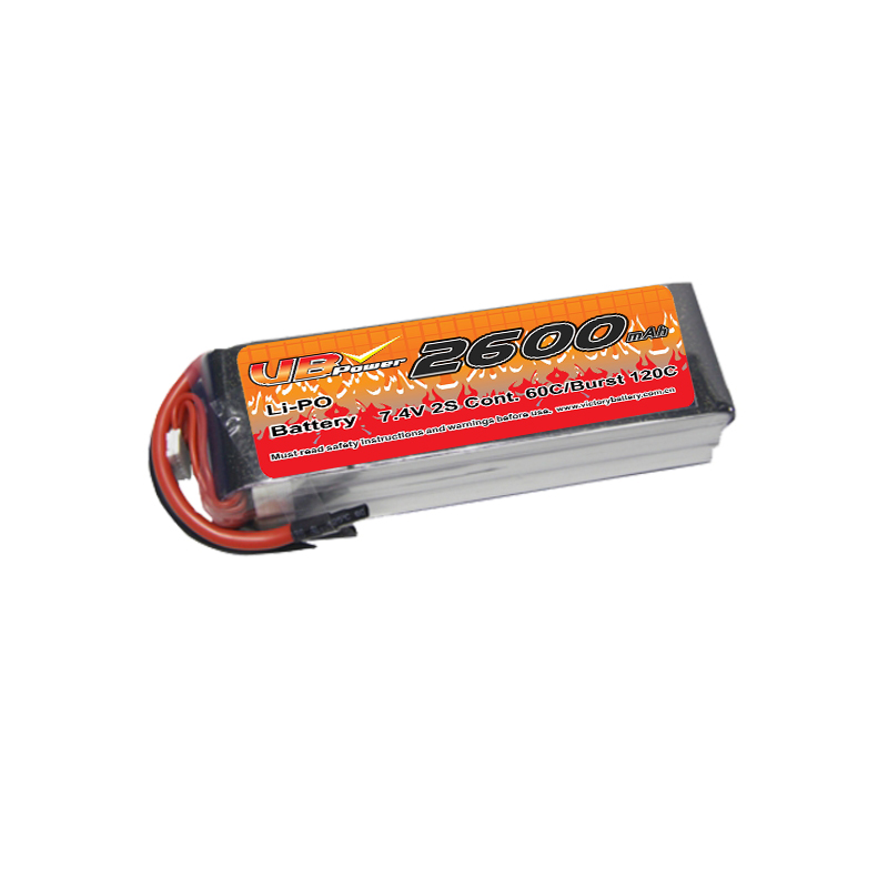 VBpower 2600mAh 60C 2S 7.4V Li-PO аккумулятор для RC моделей