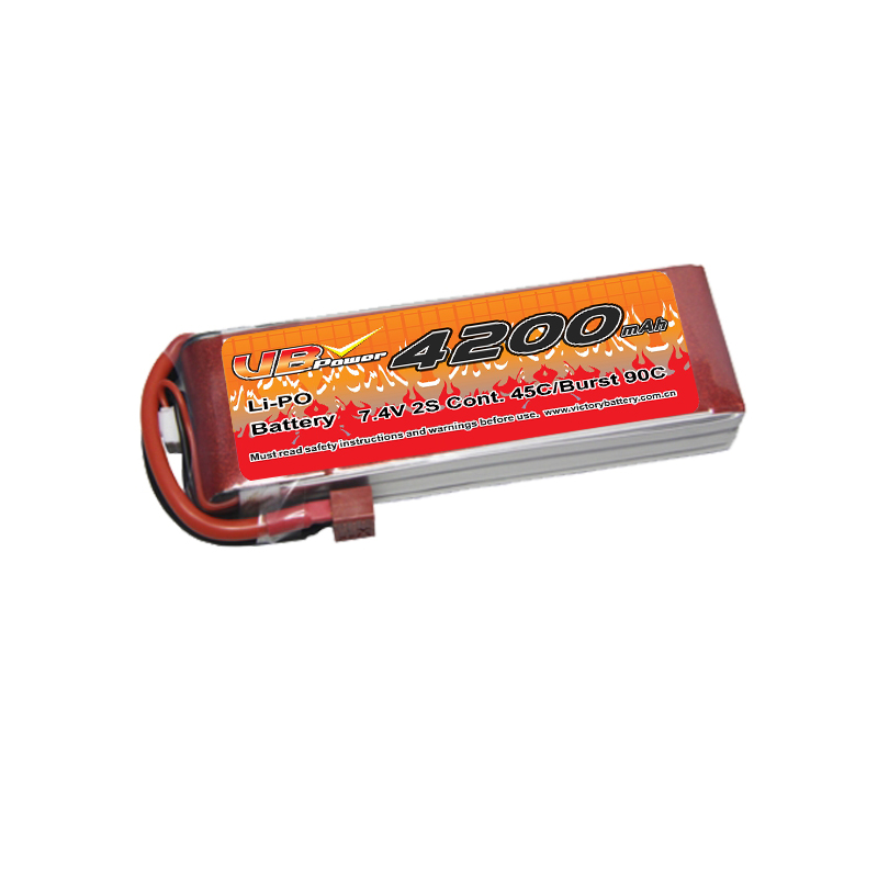 VBpower 4200mAh 45C 2S 7.4V Li-Po аккумулятор для RC-моделей.