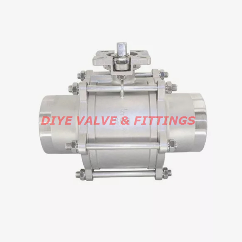 Кран шаровый приварной трехсоставной под привод нержавеющий (3PС) - WENZHOU DIYE VALVE & FITTINGS CO.,LTD.