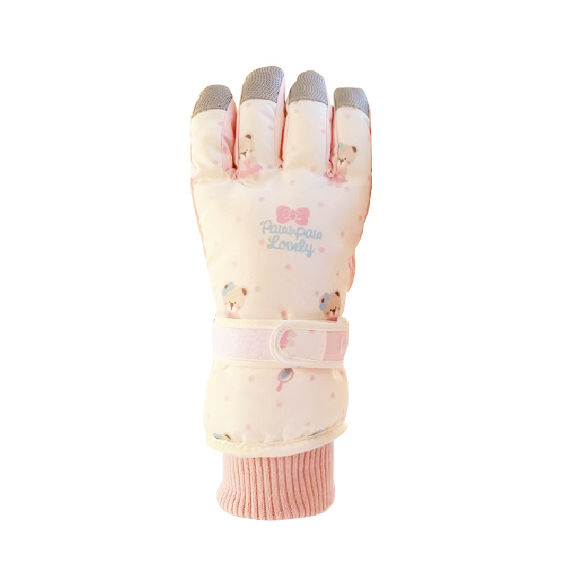 Перчатки для катания на лыжах в стиле ins с милым медвежонком