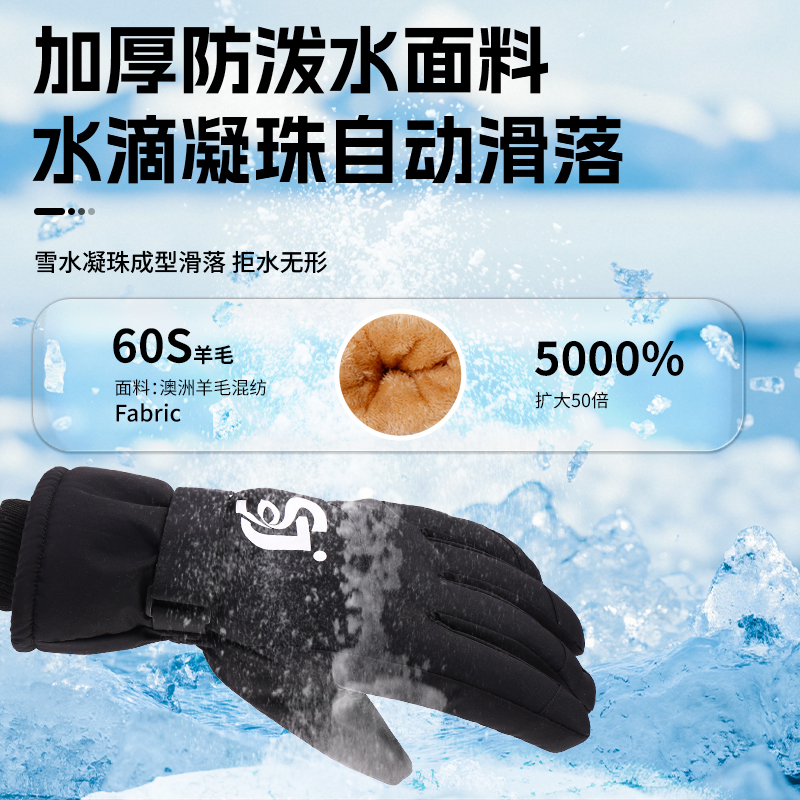 Черные термоперчатки