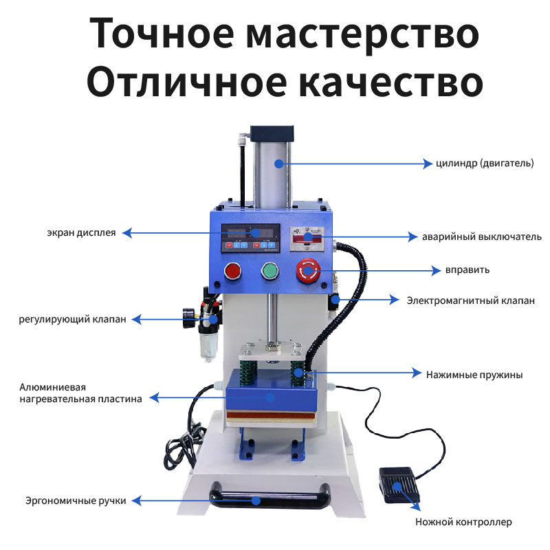 Пневматический однопозиционный пресс для этикеток