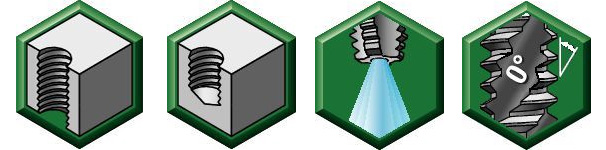 Коническая резьбовая фреза для ортопедически-t