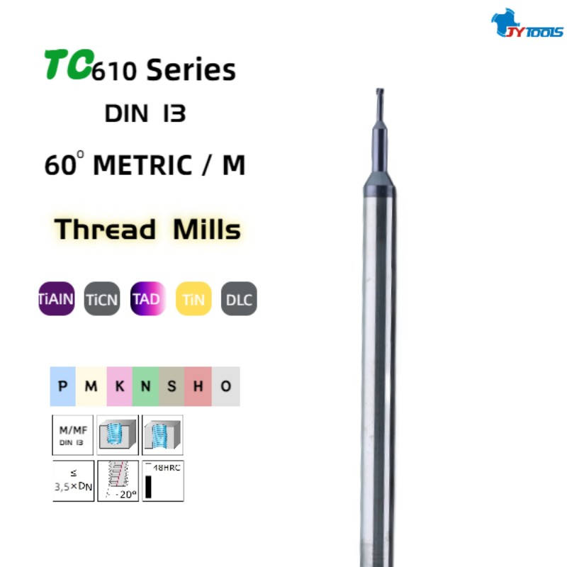 Миниатюрная метрическая резьбовая фреза - TC610 (1)