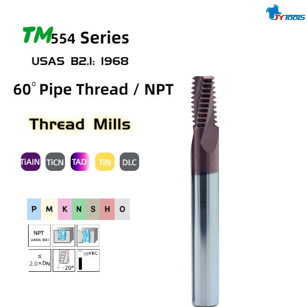 Резьбовая фреза для конической трубной резьбы (американский стандарт) - TM554 (1)