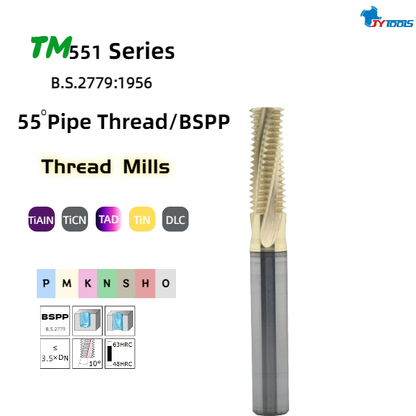 Резьбовая фреза для трубной резьбы (британский стандарт) - TM551 (1)