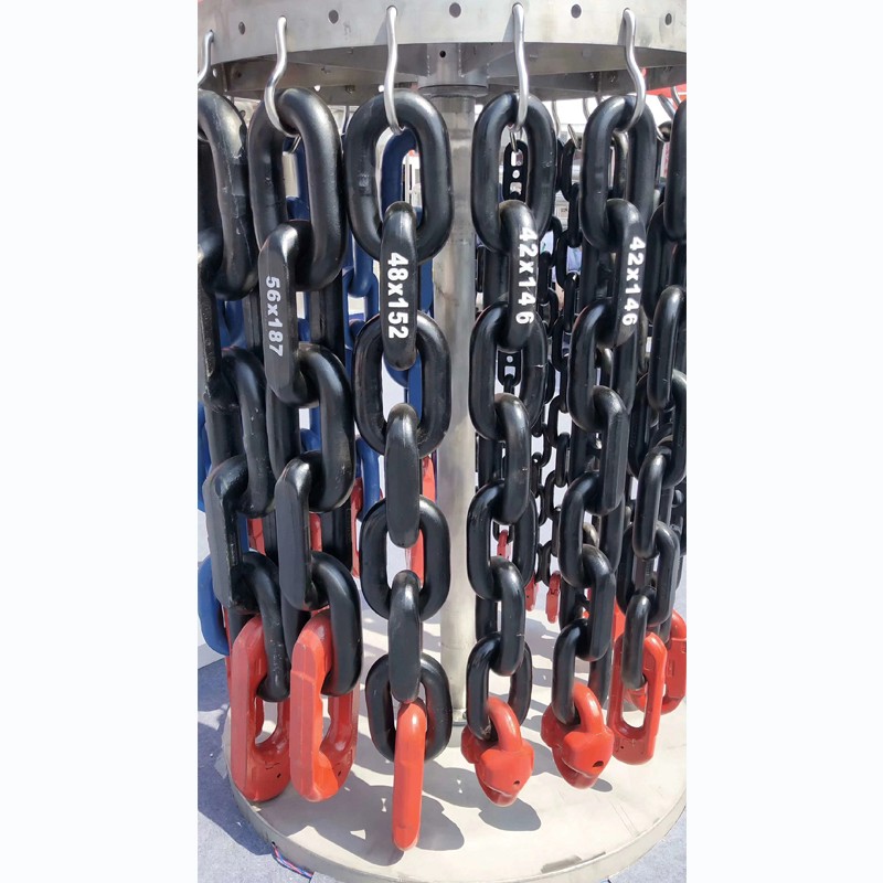 Компактная цепь для горнодобывающей техники, окрашенная в черный цвет, тяговая цепь класса D для угольных шахт, предназначенная для конкретных шахт