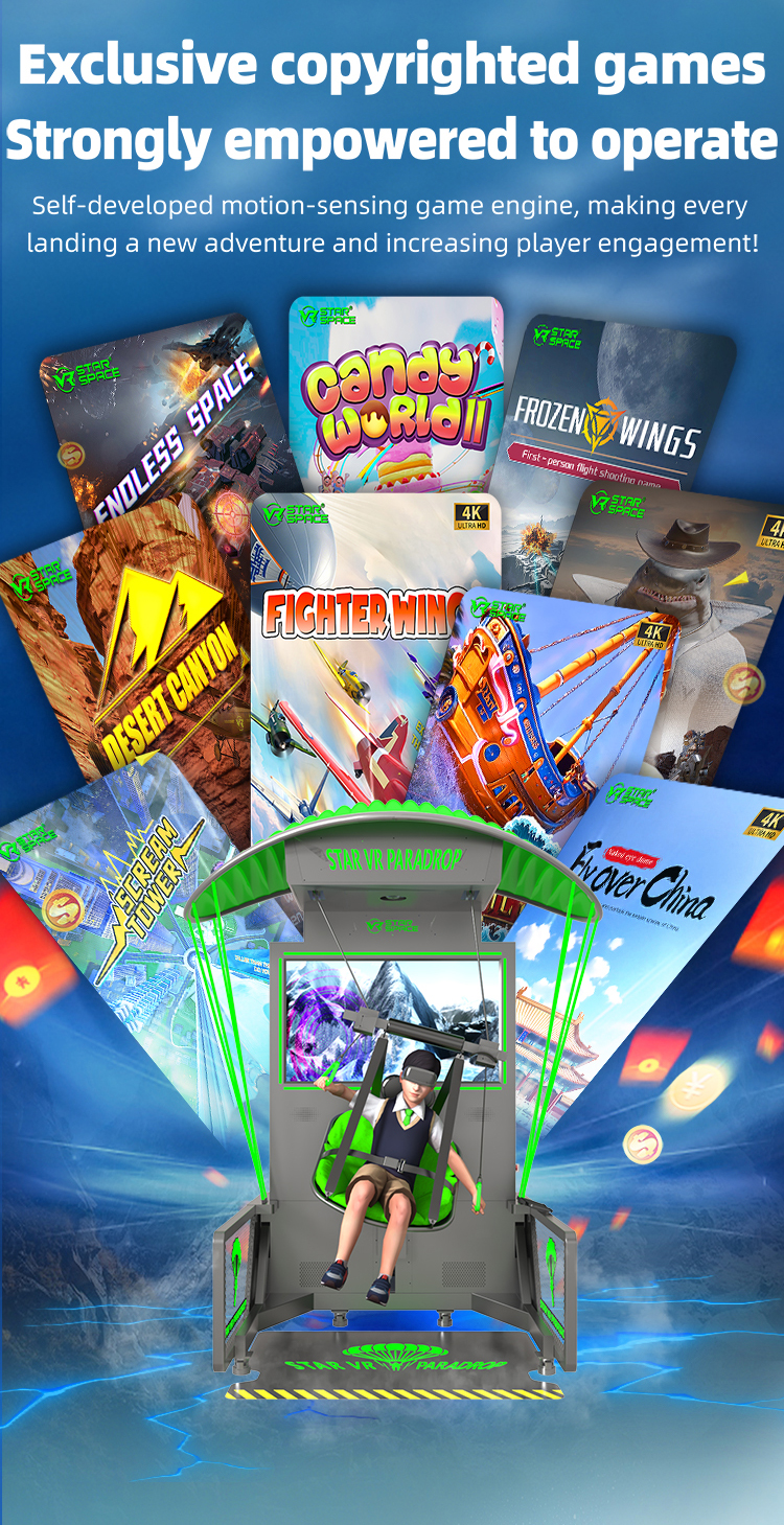 Star VR Paradrop — первый в мире управляемый VR-симулятор прыжков с парашютом!