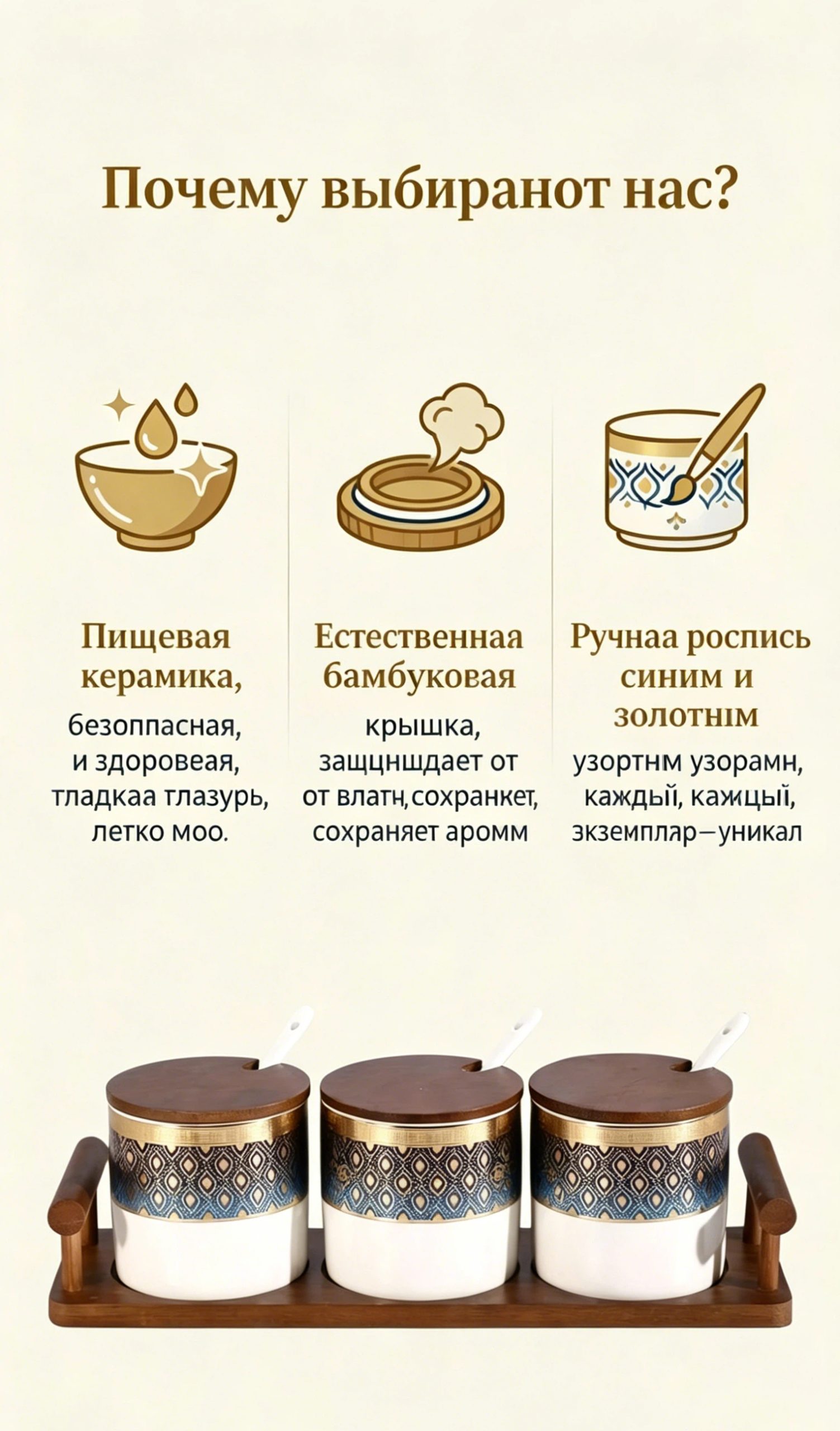 Набор из трех керамических баночек для специй в марокканском стиле, оптовая продажа по низкой цене.