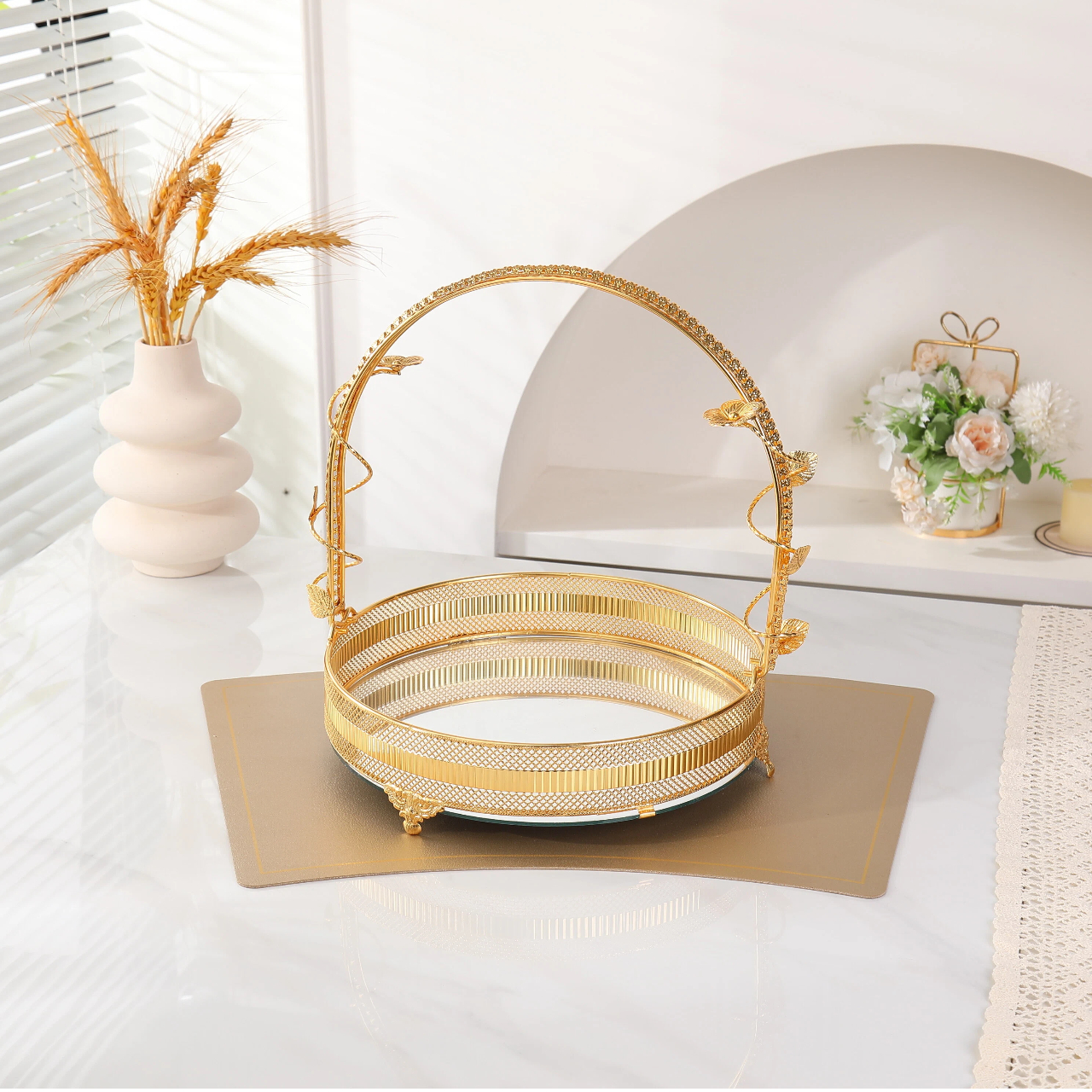 Высококачественные кованые корзины для фруктов и десертные тарелки для сервировки стола