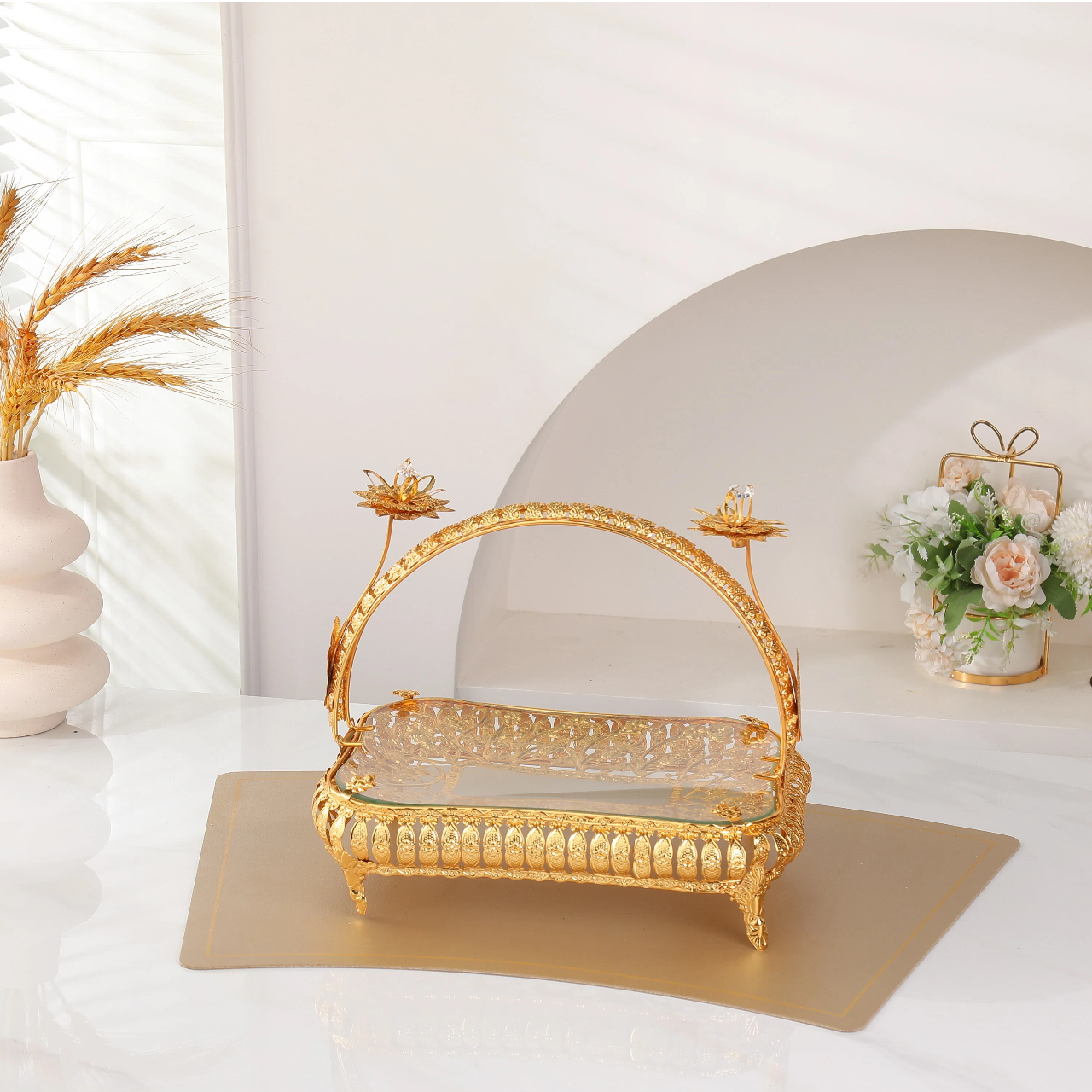 Высококачественные кованые корзины для фруктов и десертные тарелки для сервировки стола