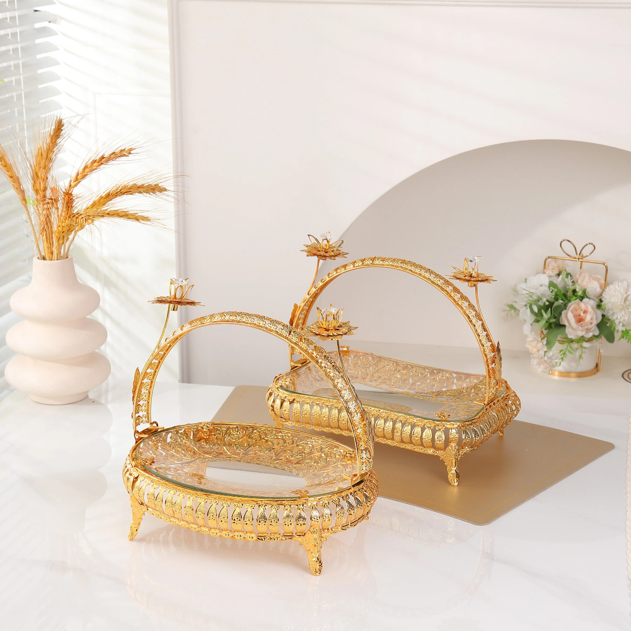 Высококачественные кованые корзины для фруктов и десертные тарелки для сервировки стола