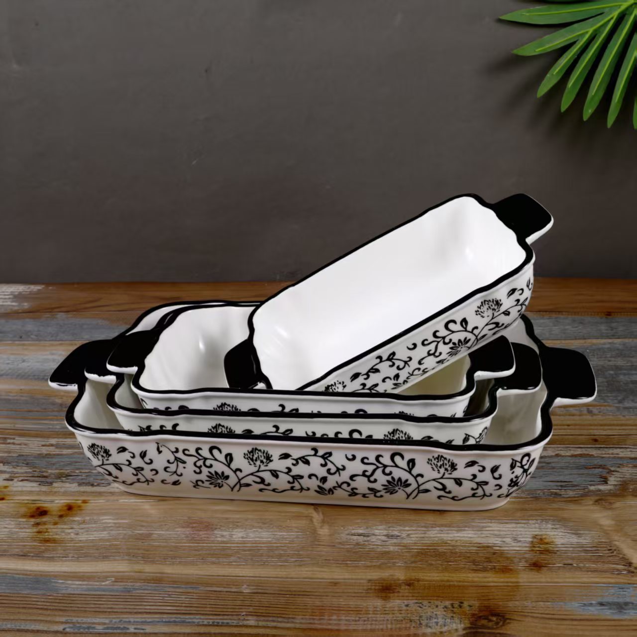 Керамический ретро-набор для домашней выпечки — высококачественная форма для выпечки со сложным узором.