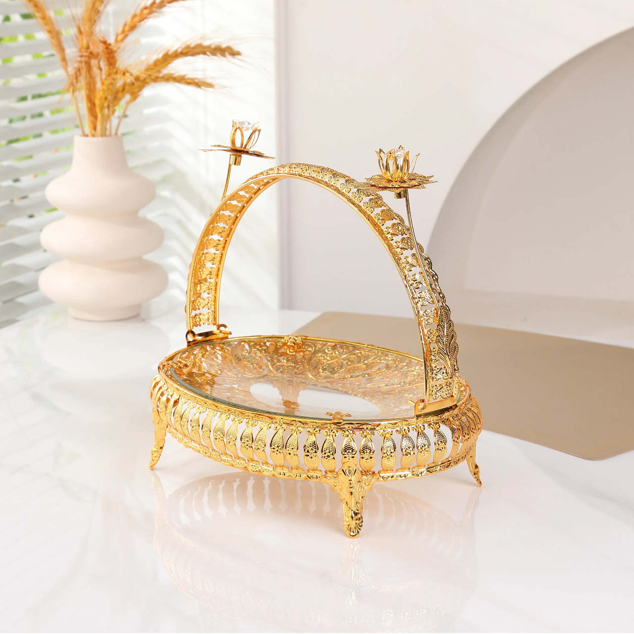 Высококачественные кованые корзины для фруктов и десертные тарелки для сервировки стола