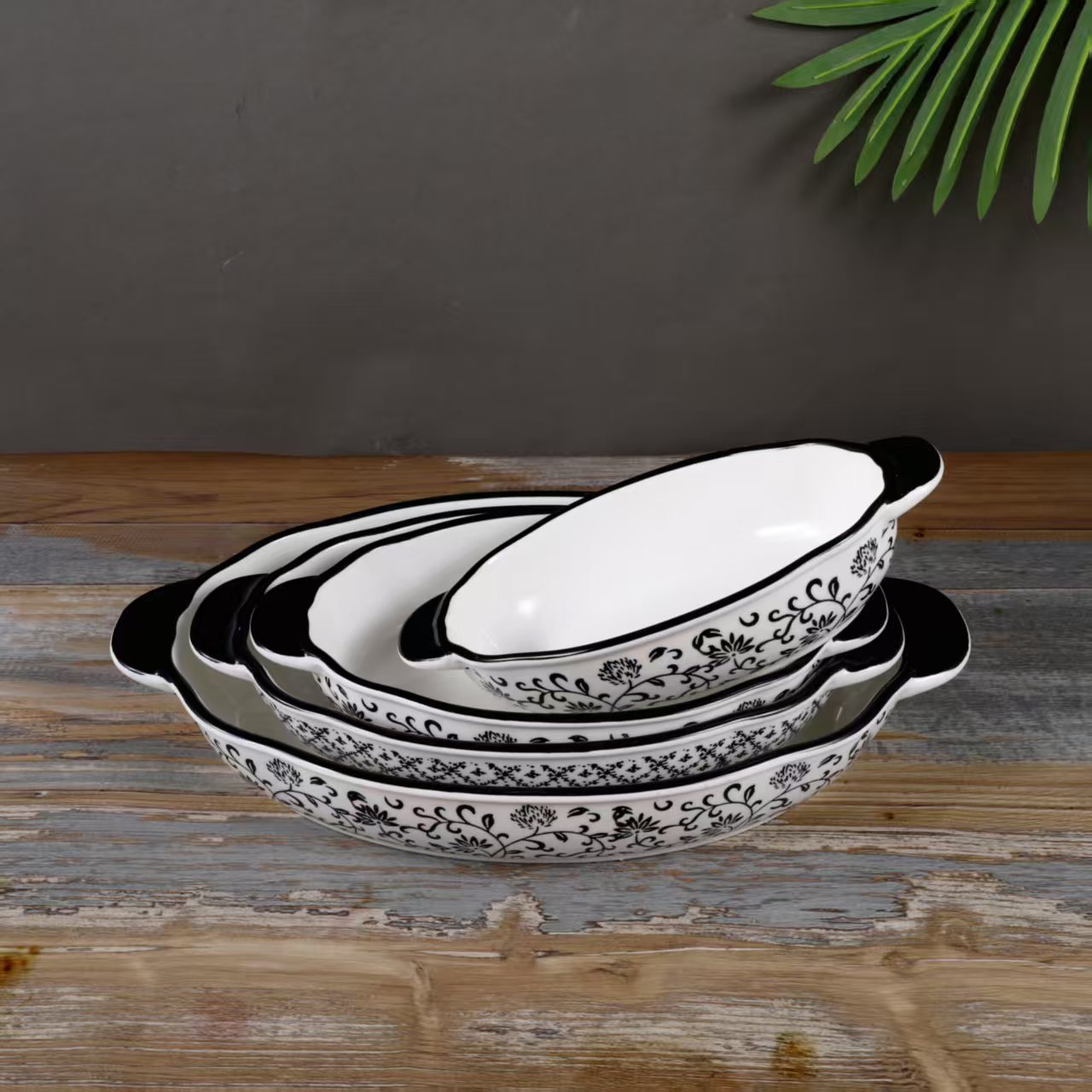 Керамический ретро-набор для домашней выпечки — высококачественная форма для выпечки со сложным узором.