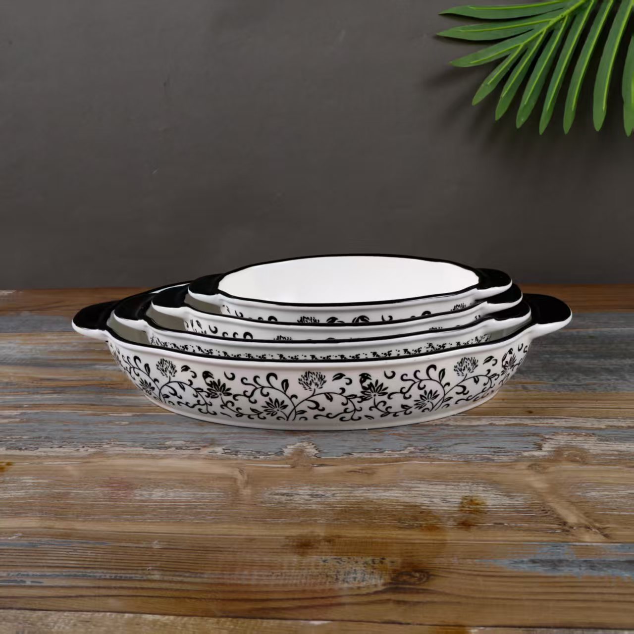 Керамический ретро-набор для домашней выпечки — высококачественная форма для выпечки со сложным узором.