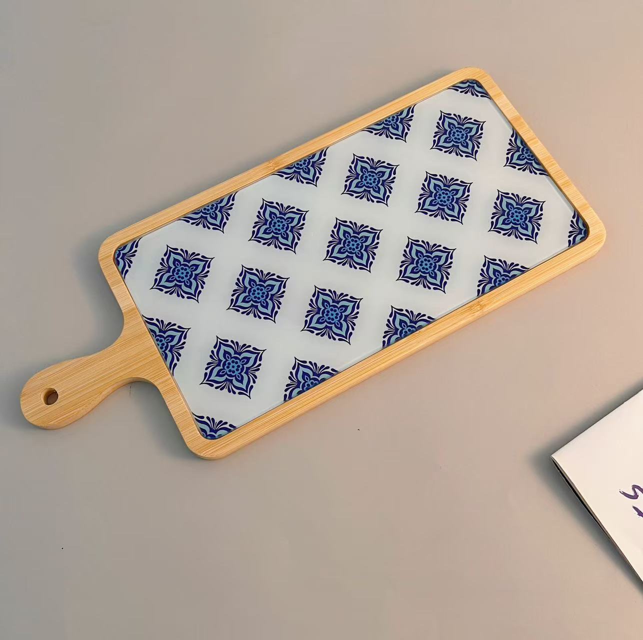 Бамбуковый керамический термостойкий и теплоизолирующий коврик, украшение для кухни в стиле ретро.