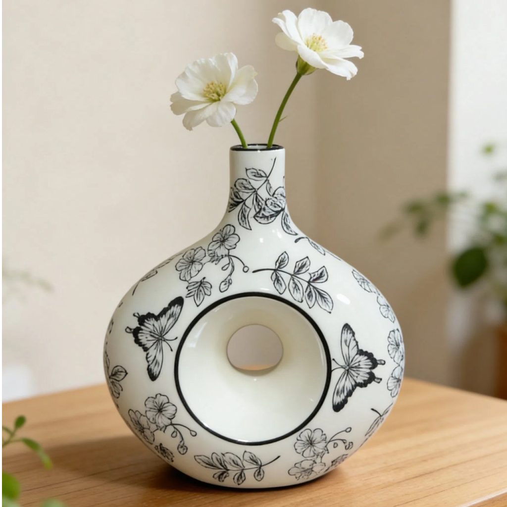 Декоративная керамическая ваза в стиле ретро, ​...