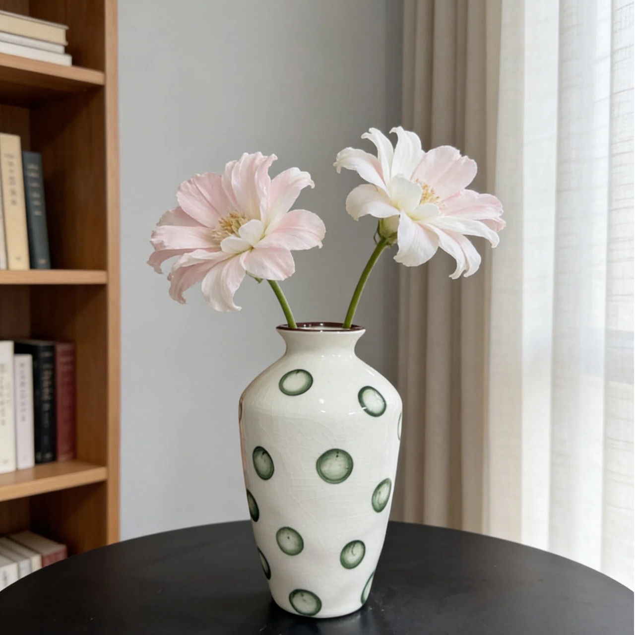 Декоративная керамическая ваза в стиле ретро, ​​большой вместимости.