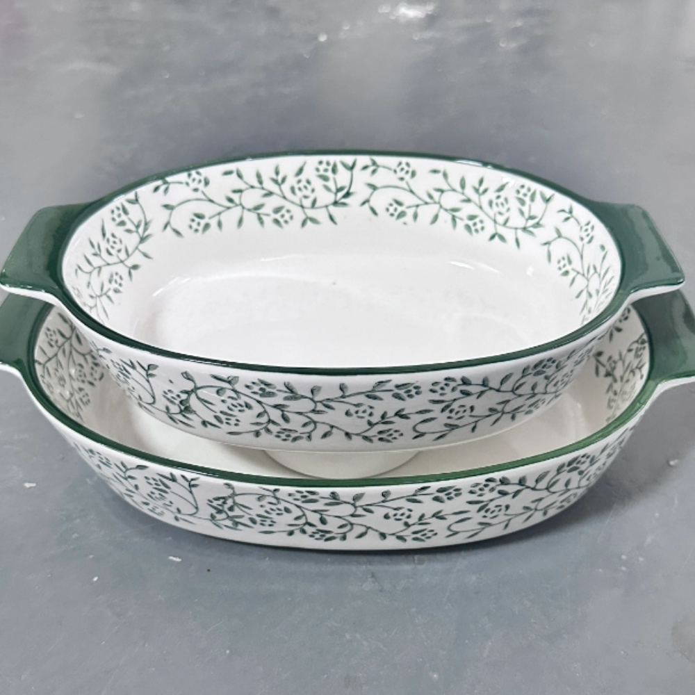 Красочные овальные противни для выпечки, арт-украшения для ресторана и стола