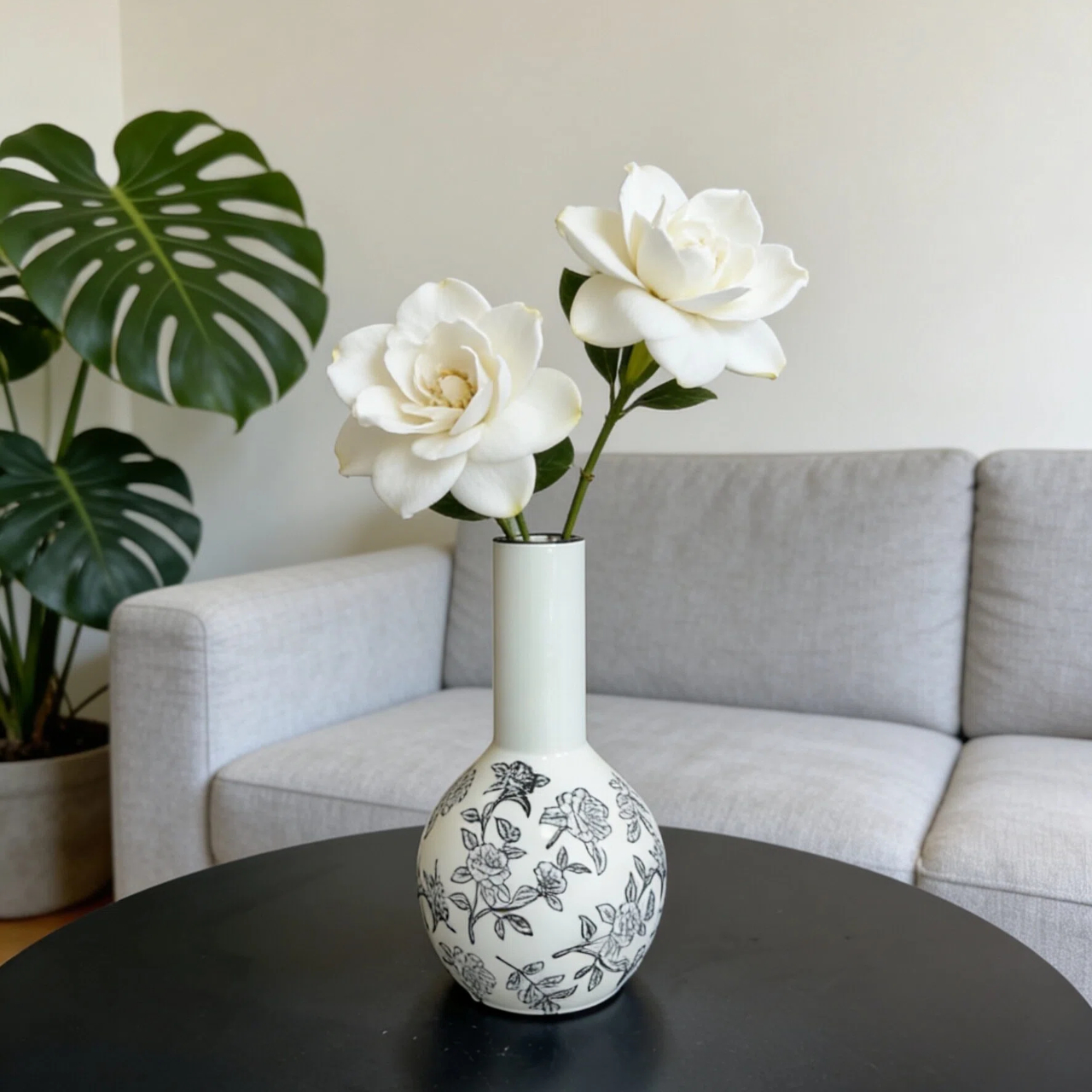 Декоративная керамическая ваза в стиле ретро, ​​большой вместимости.