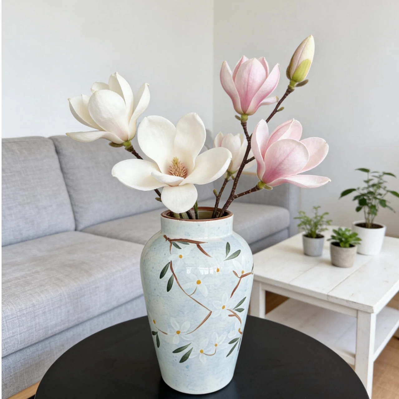 Декоративная керамическая ваза в стиле ретро, ​​большой вместимости.