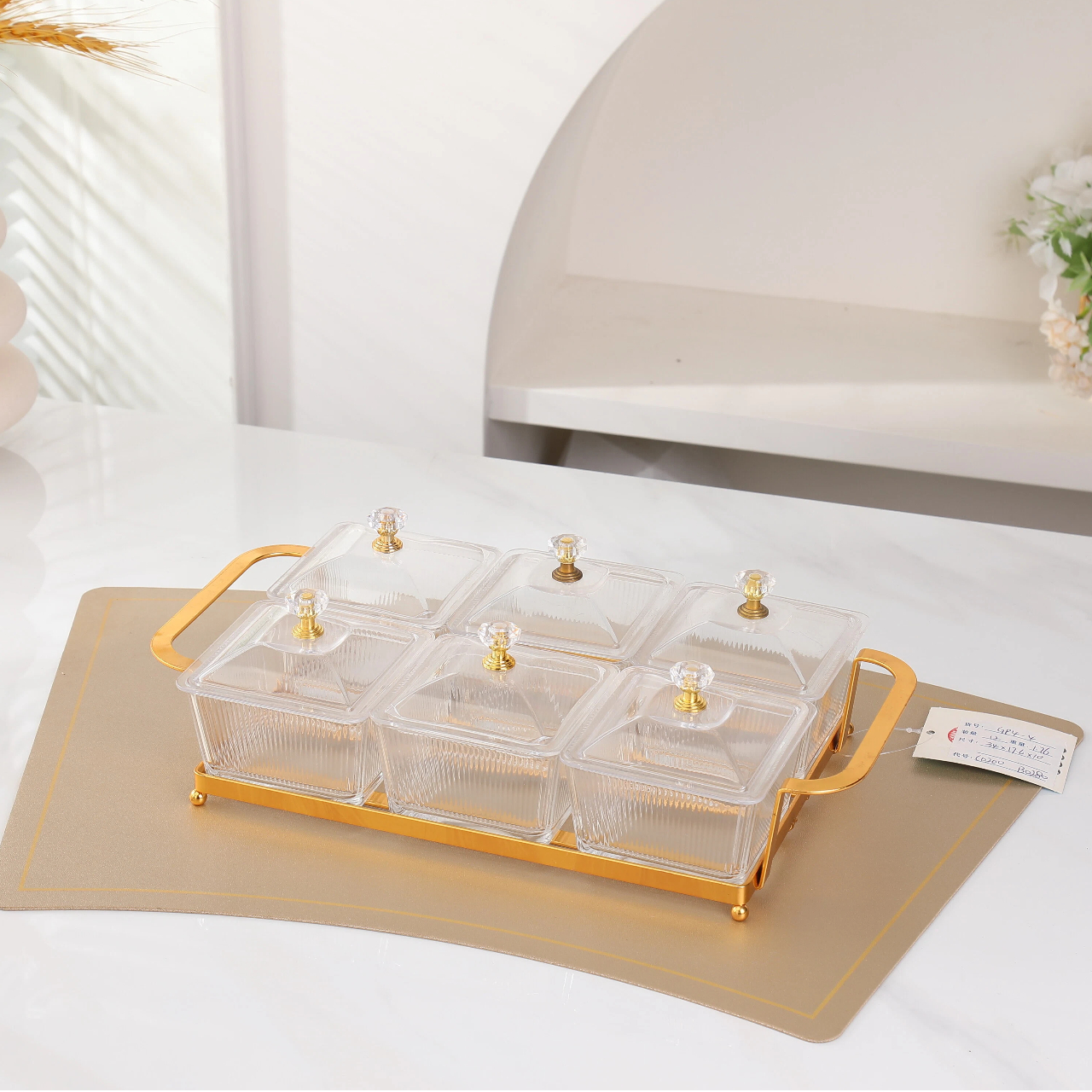 Кухонные стеклянные банки для специй, коробки для закусок и сухофруктов с металлическими полками