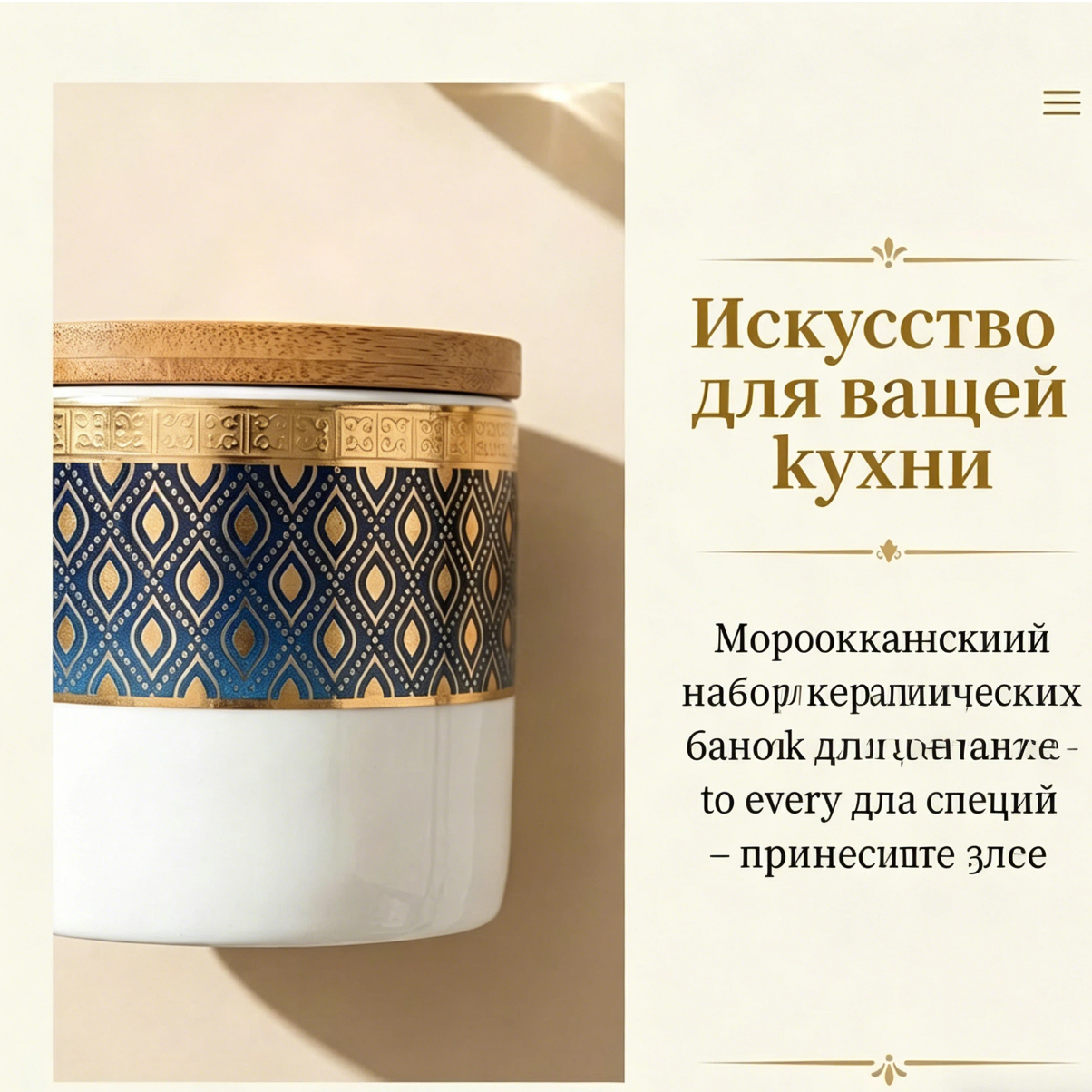 Набор из трех керамических баночек для специй в марокканском стиле, оптовая продажа по низкой цене.